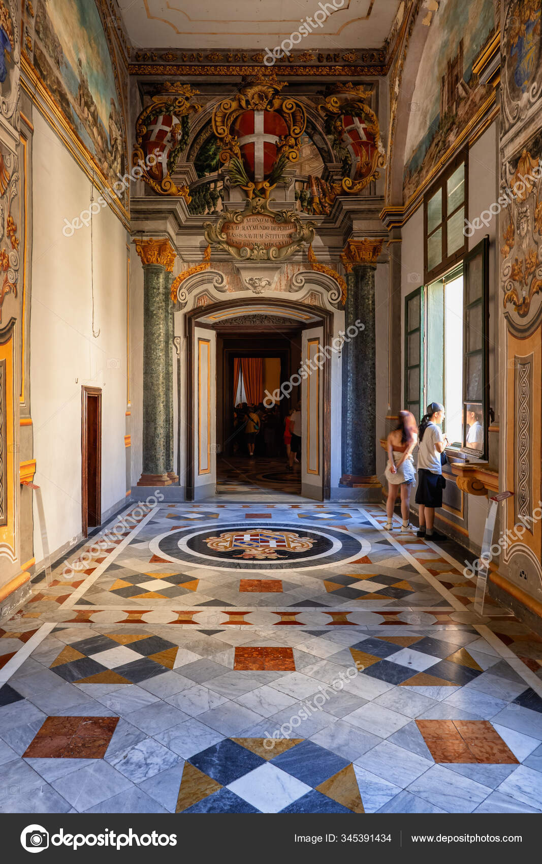 Grandmaster Palace Interior in Valletta, Malta Editorial