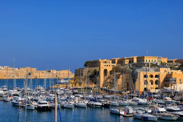 Kalkara Marina Місто Мальтійському Острові Середземному Морі Розташоване Великій Гавані — стокове фото