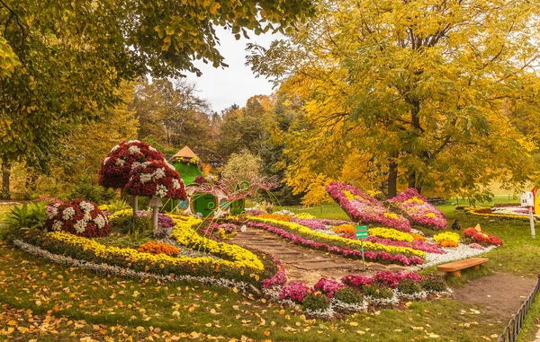 Ukraina Kiev Okt 2017 Spivoche Pole Utställning Blommor Fantastisk Story — Stockfoto