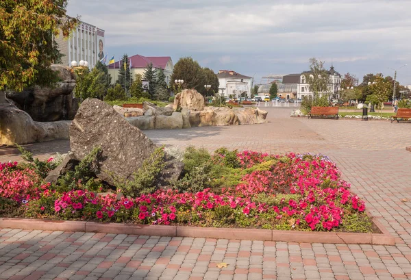 Borispol Boryspil Ukraine September 2017 Central Administrative Area Fountains Autumn — Stock Photo, Image