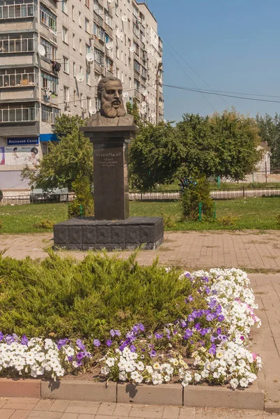 Kbp 鲍里斯波尔 Ukraine 2017年8月 纪念碑对帕维尔 Chubotinsky 作者乌克兰的国歌的词 Kbp 鲍里斯波尔 基辅区域 — 图库照片