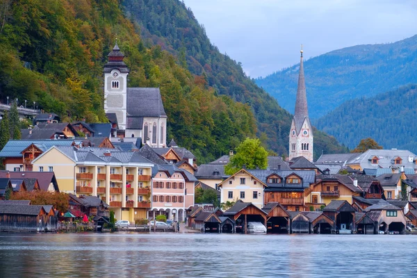 Hallstatt with Hallstatter See in the Austrian Alps Royalty Free Stock Images