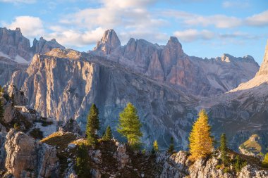 Tofana range after the sunset , Dolomite Alps clipart