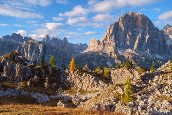 Tofana range after the sunset, Dolomite Alps — стоковое фото