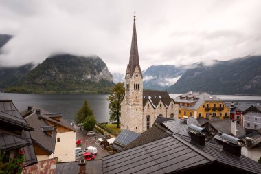 Avusturya Hallstatt kentinin görünümü