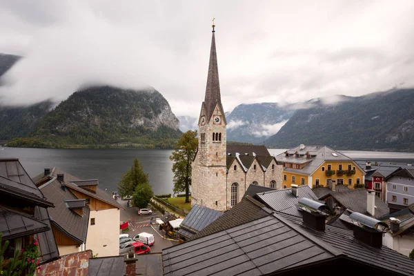 Vista de Hallstatt cidade, Áustria — Fotografia de Stock