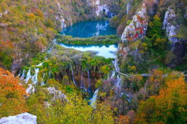 Картина, постер, плакат, фотообои "водопады плитвицкого национального парка фотографии природа", артикул 130273970