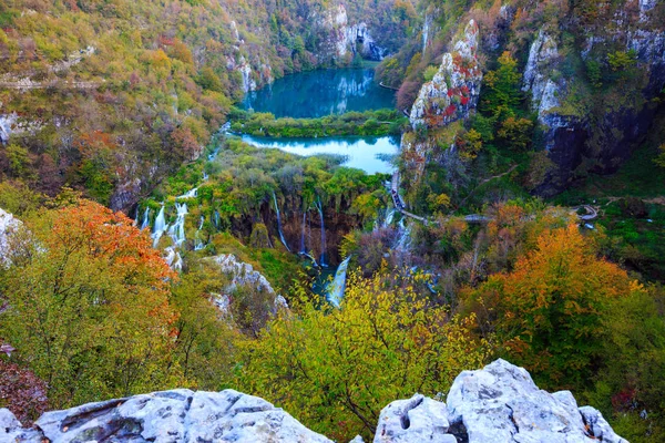 Watervallen in Nationaal Park Plitvice — Stockfoto