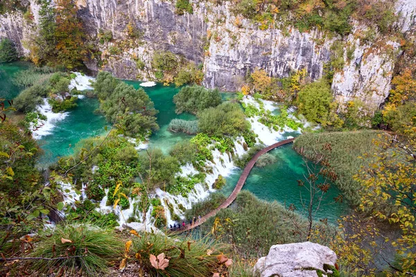 A légi felvétel a Plitvicei Nemzeti Park — Stock Fotó