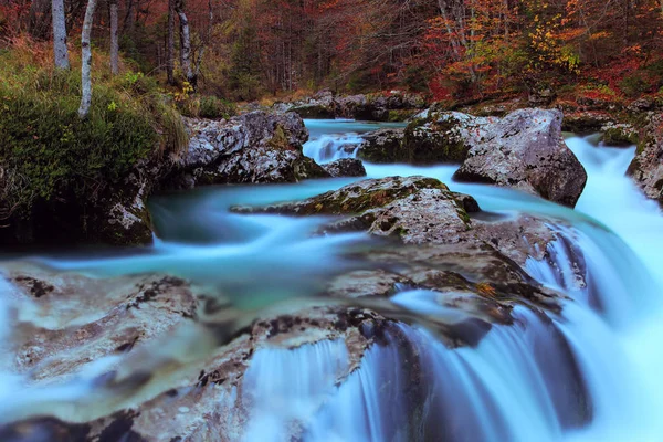 Kaňon Mostnica poblíž jezera Bohinj Slovinsko — Stock fotografie