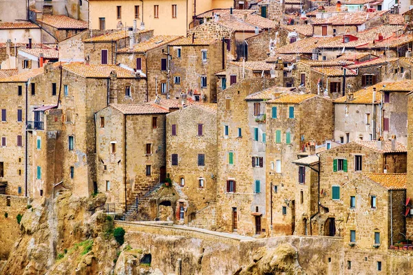 Pitigliano stadt toskana italien — Stockfoto