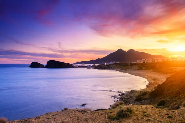 La Isleta del Moro costa do parque natural de Cabo de Gata — Fotografia de Stock