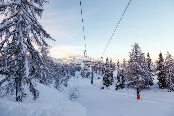 Ski center of Vogel Julian Alps, Slovenia — Stock Photo, Image