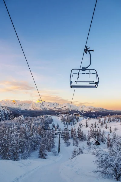 滑雪中心的傅高义 Julian 阿尔卑斯山斯洛文尼亚 — 图库照片