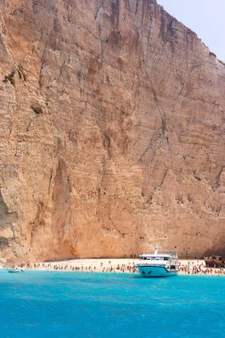 Yunanistan 'ın Zakynthos Adası' ndaki Navagio Plajı