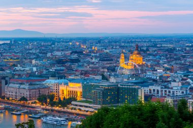 Budapeşte 'nin havadan görünüşü, hungary