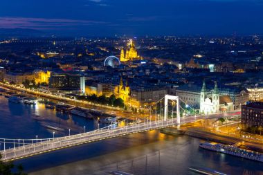 Budapeşte 'nin havadan görünüşü, hungary