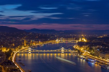 Budapeşte 'nin havadan görünüşü, hungary