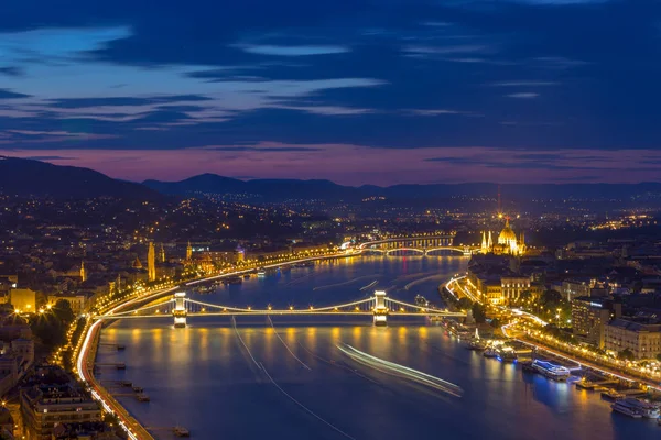 Вид с воздуха на Budapest, Венгрия — стоковое фото