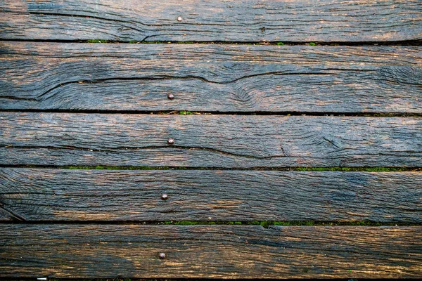 Tableros de madera viejos y húmedos — Foto de Stock