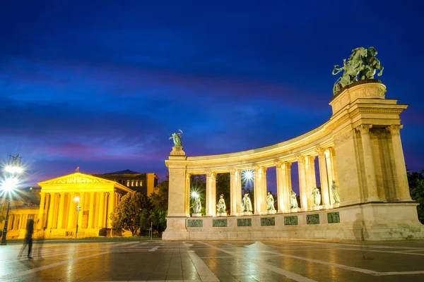 Hősök tere Budapest, Magyarország — Stock Fotó