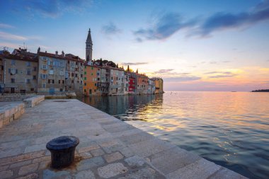Rovinj, güzel gün batımı