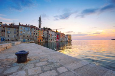 Rovinj, güzel gün batımı