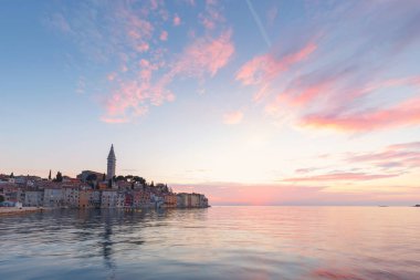 Rovinj, güzel gün batımı