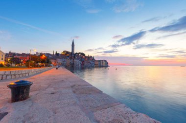 Rovinj, güzel gün batımı