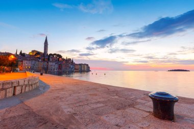 Rovinj, güzel gün batımı