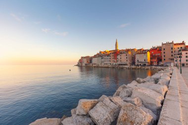Rovinj, güzel gün batımı