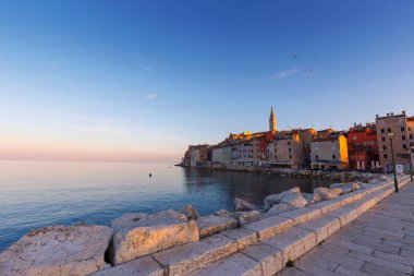 Rovinj, güzel gün batımı