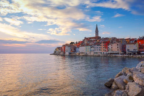 Rovinj, güzel gün batımı
