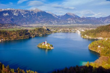 panoramik lake bled, Slovenya