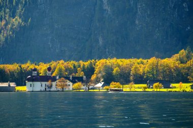 Lake Konigssee dünya ile ünlü St Bartholomae