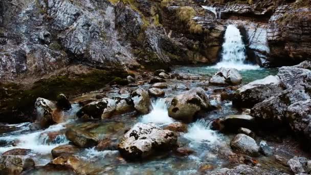 Cascada Kuhfluchtwasserfall Cerca Farchant Garmisch Partenkirchen Baviera Alemania — Vídeos de Stock
