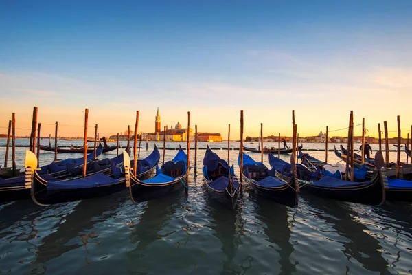 Venecia Con Famosas Góndolas Laguna Amanecer Italia — Foto de Stock