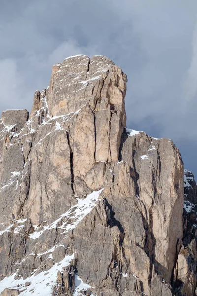 Fantastiska Vinterlandskap Nära Passo Giau Dolomiterna Italien — Stockfoto