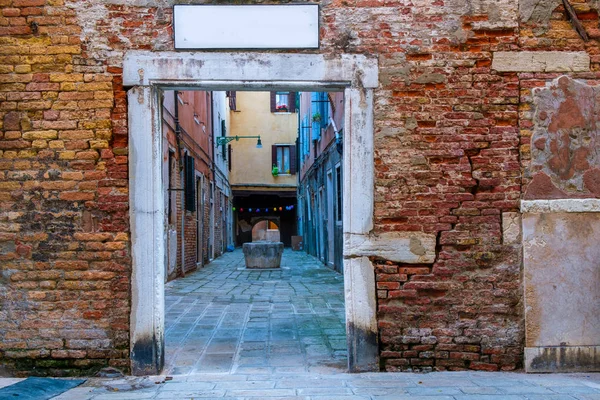 Calle Estrecha Casco Antiguo Venecia Italia Europa —  Fotos de Stock