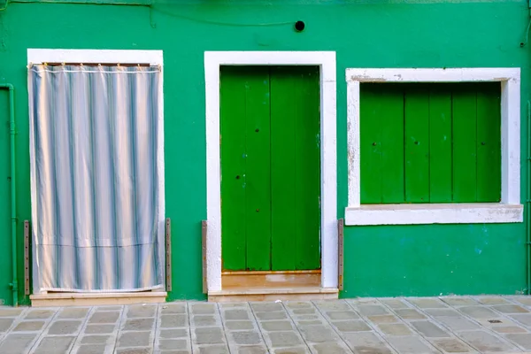 Casa Colorida Ilha Burano Veneza Itália — Fotografia de Stock