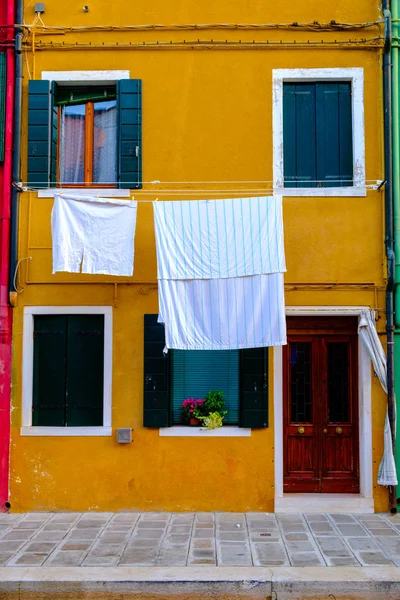 Barevný Dům Ostrově Burano Benátky Itálie — Stock fotografie