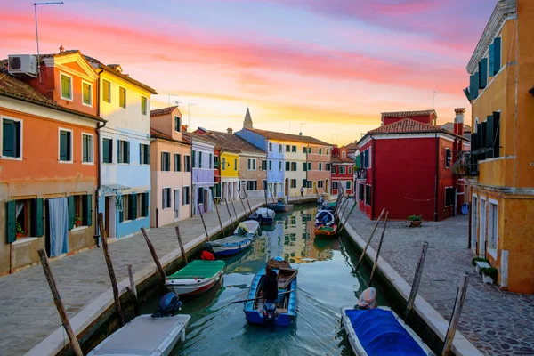 Venice landmark, Colorful Houses in Burano island, Italy
