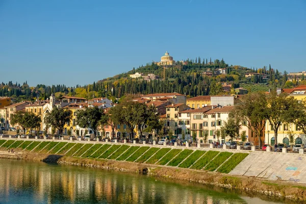 Verona Vista Panoramica Sul Fiume Adige Regione Veneto Italia — Foto Stock