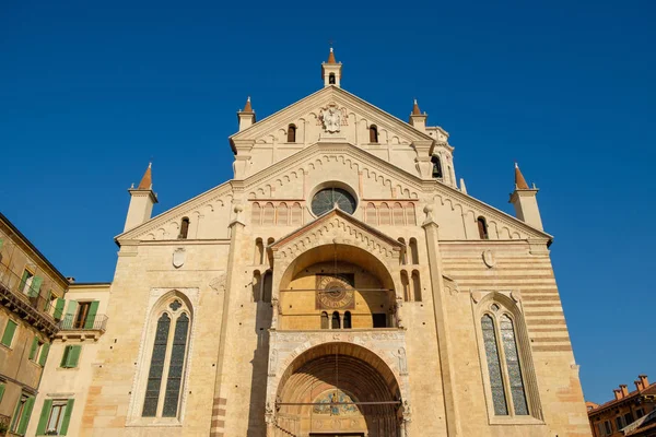 Duomo Santa Maria Matricolare Verona Città Italia — Foto Stock