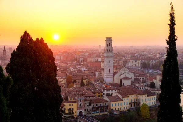 Vista Panorâmica Cidade Verona Itália — Fotografia de Stock