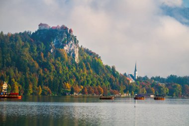 yukarıda bled Slovenya lake Bled Kalesi.