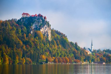 yukarıda bled Slovenya lake Bled Kalesi.