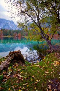 Fusine Gölü - Lago di Fusine - Kuzey İtalya 'da Alpler' de.