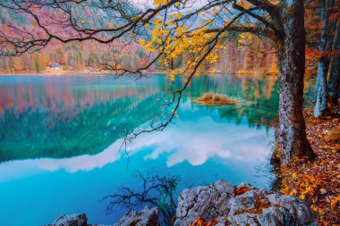 Fusine Gölü - Lago di Fusine - Kuzey İtalya 'da Alpler' de.