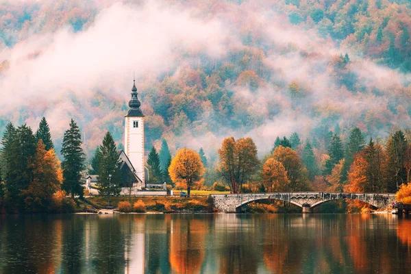 Jezero Bohinj v národním parku Triglav, Slovinsko Stock Fotografie